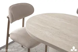 Traverten Oval Masa - Görsel 2