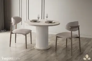Traverten Yuvarlak Masa - Görsel 3